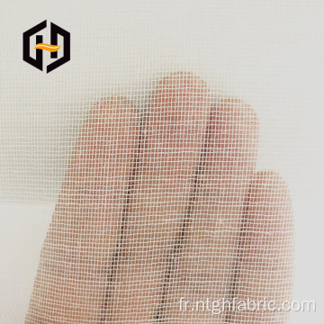 Tissu gris en polyester avec support en maille facile à déchirer